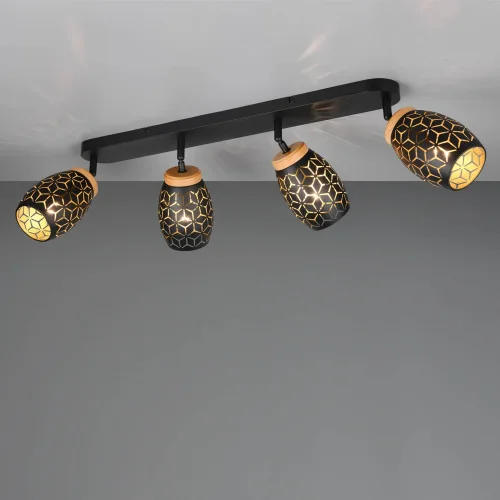 SPOT 4 LUMINAIRES DE PLAFON METAL NOIR E14 BIRKITA SPOT 4 LUMINAIRES DE PLAFON METAL NOIR E14 BIRKITA