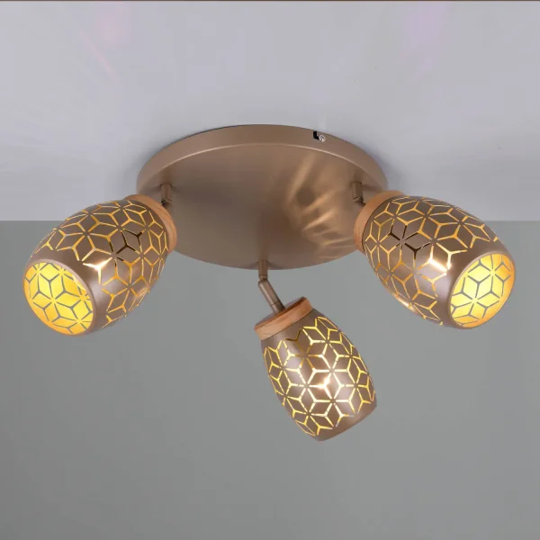 PLAFONNIER 3 LUMIÈRES MÉTAL COFFEE E14 BIRKITA PLAFONNIER 3 LUMIÈRES MÉTAL COFFEE E14 BIRKITA