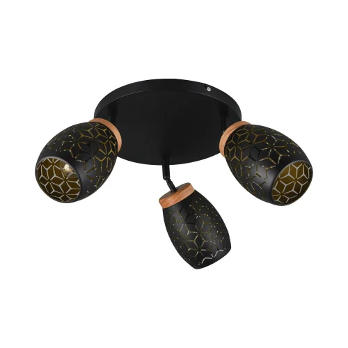 PLAFONNIER 3 LUMIÈRES MÉTAL NOIR E14 BIRKITA PLAFONNIER 3 LUMIÈRES MÉTAL NOIR E14 BIRKITA