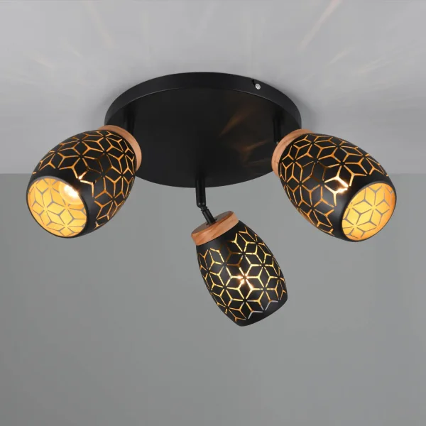 PLAFONNIER 3 LUMIÈRES MÉTAL NOIR E14 BIRKITA PLAFONNIER 3 LUMIÈRES MÉTAL NOIR E14 BIRKITA