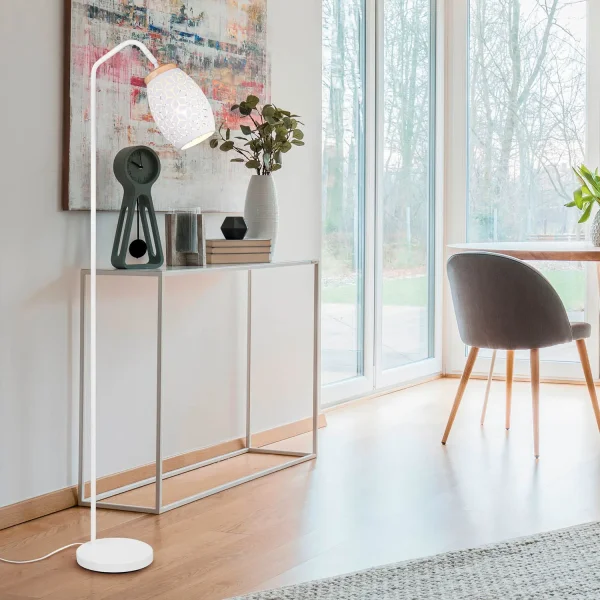 LAMPADAIRE 1 LUMIÈRE MÉTAL BLANC E27 BIRKITA LAMPADAIRE 1 LUMIÈRE MÉTAL BLANC E27 BIRKITA