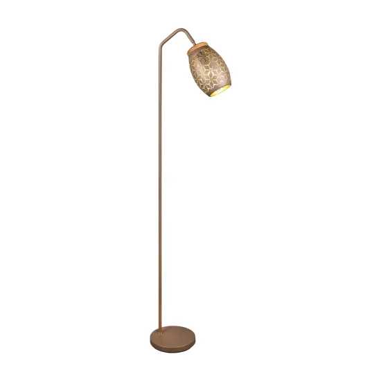 LAMPADAIRE 1 LUMIÈRE MÉTAL COFFEE E27 BIRKITA