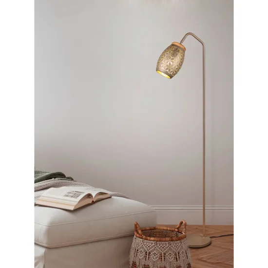 LAMPADAIRE 1 LUMIÈRE MÉTAL COFFEE E27 BIRKITA 2