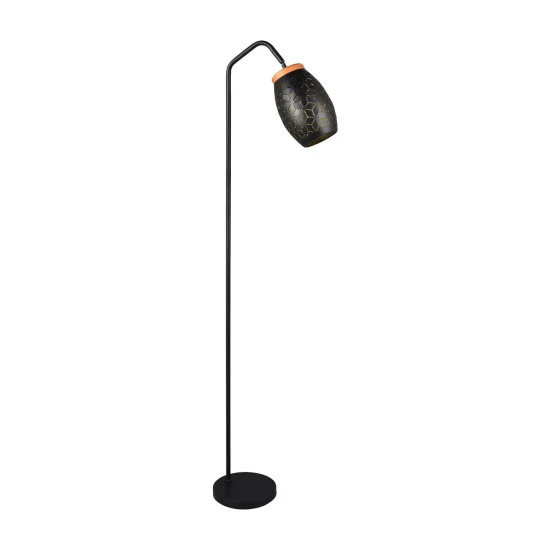 LAMPADAIRE 1 LUMIÈRE MÉTAL NOIR E27 BIRKITA 2