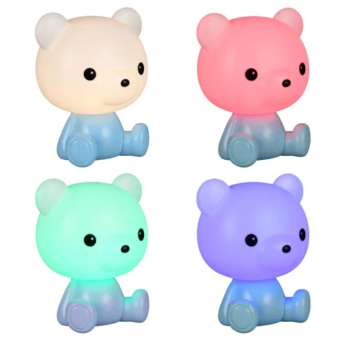 LAMPE DE TABLE LED 3W 3000K RGB OURSON BLEU LAMPE DE TABLE LED 3W 3000K RGB OURSON BLEU