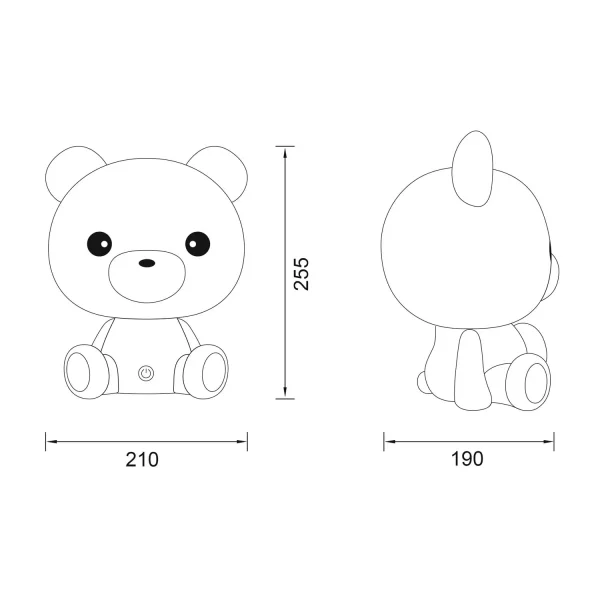 LAMPE DE TABLE LED 3W 3000K RGB OURSON BLEU LAMPE DE TABLE LED 3W 3000K RGB OURSON BLEU