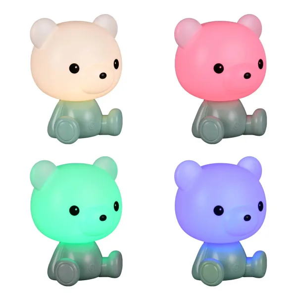 LAMPE DE TABLE LED 3W 3000K RGB OURSON VERT LAMPE DE TABLE LED 3W 3000K RGB OURSON VERT