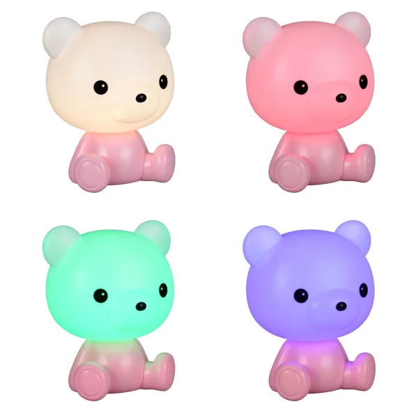 LAMPE DE TABLE LED 3W 3000K RGB OURSON ROSE LAMPE DE TABLE LED 3W 3000K RGB OURSON ROSE