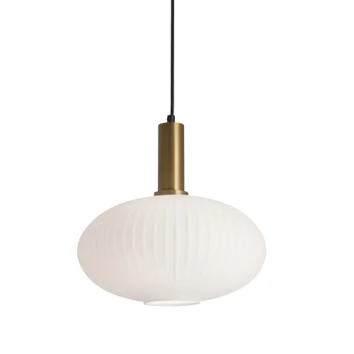 Suspension 1 Lumière Abat-Jour Blanc Opal ø30 E27 Shelby | Lúzete