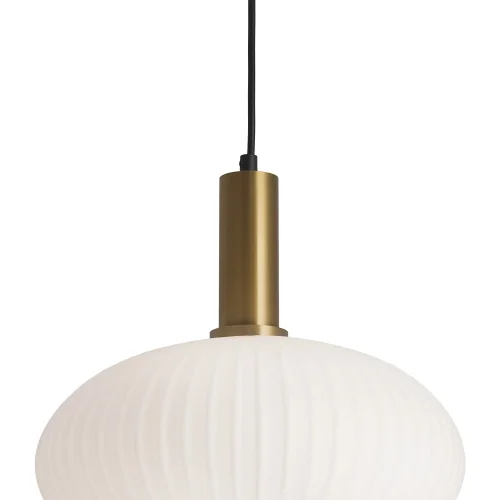 Suspension 1 Lumière Abat-Jour Blanc Opal ø30 E27 Shelby | Lúzete