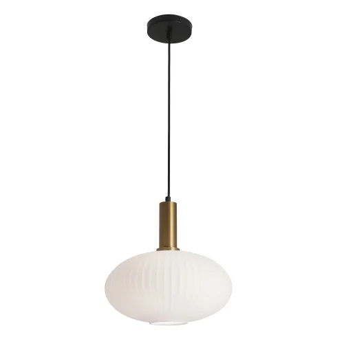 Suspension 1 Lumière Abat-Jour Blanc Opal ø30 E27 Shelby | Lúzete