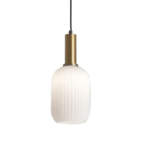 Suspension Shelby 1 lumière Tulipe Blanc Opal | Lúzete