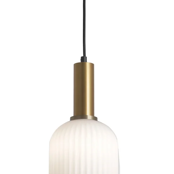 Suspension Shelby 1 lumière Tulipe Blanc Opal | Lúzete