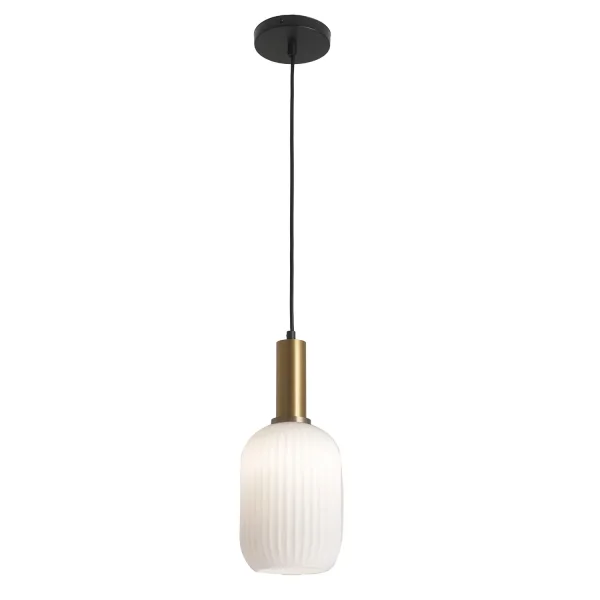 Suspension Shelby 1 lumière Tulipe Blanc Opal | Lúzete