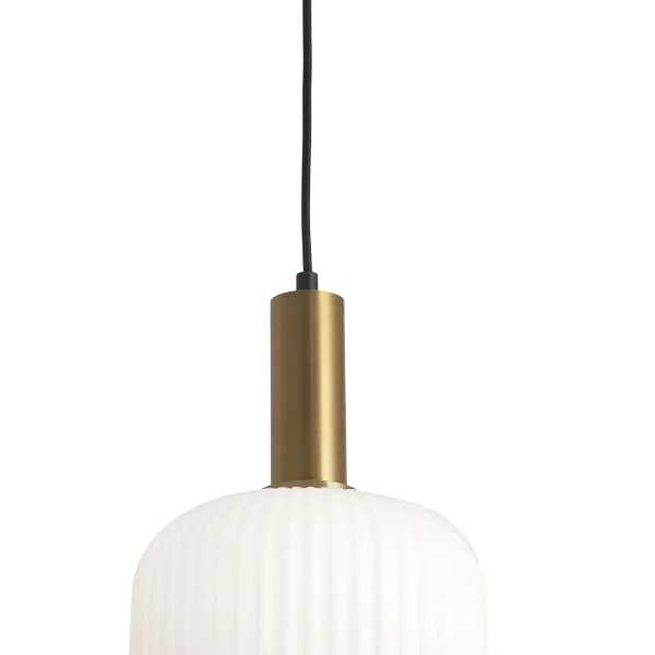 SUSPENSION 1 LUMIÈRE TULIPE BLANC OPAL Ø 20 E27 SHELBY