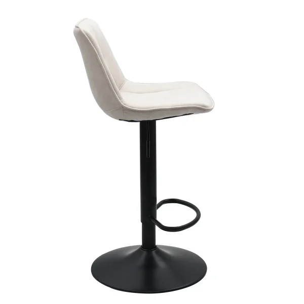 TABOURET HAWAII PIED NOIR TEXTILE BLANC VIEILLI