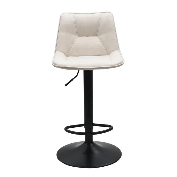TABOURET HAWAII PIED NOIR TEXTILE BLANC VIEILLI