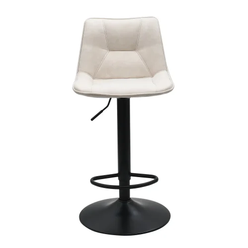 TABOURET HAWAII PIED NOIR TEXTILE BLANC VIEILLI