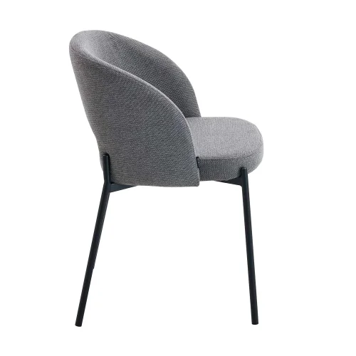 CHAISE TAPISSÉE GRIS CLOTILDE