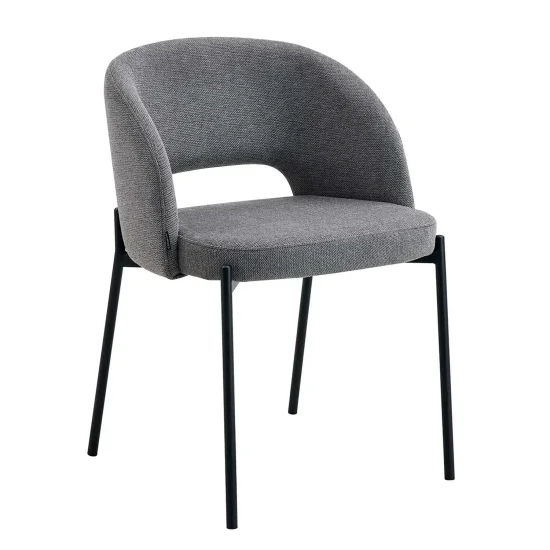 Chaise Tapissée Gris Clotilde| Lúzete 2