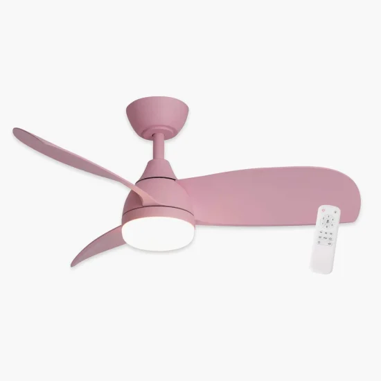 VENTILATEUR POUR ENFANTS LED 17W 3 PALES RÉGLABLE ROSE AERIS