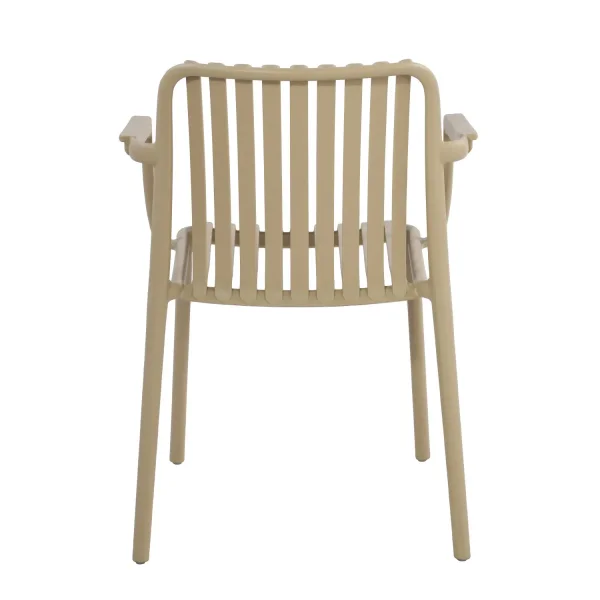 CHAISE DE JARDIN AVEC ACCOUDOIRS POLYPROPYLÉNE SABLE EOLIA