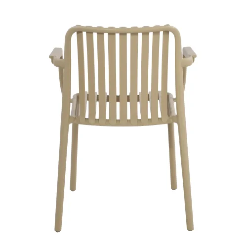 CHAISE DE JARDIN AVEC ACCOUDOIRS POLYPROPYLÉNE SABLE EOLIA