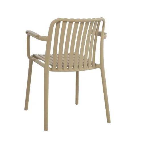 CHAISE DE JARDIN AVEC ACCOUDOIRS POLYPROPYLÉNE SABLE EOLIA