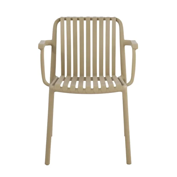 CHAISE DE JARDIN AVEC ACCOUDOIRS POLYPROPYLÉNE SABLE EOLIA
