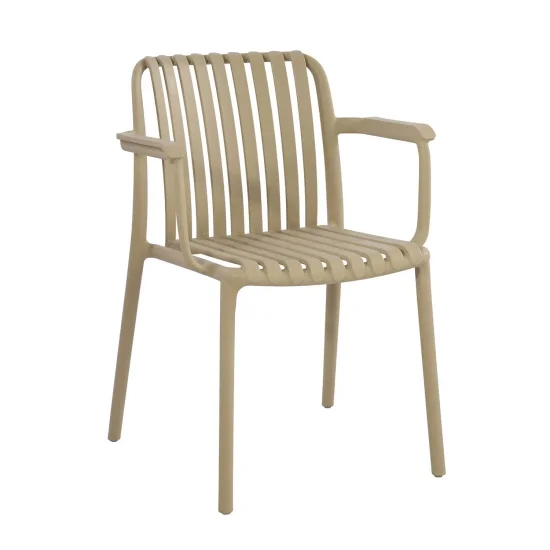 CHAISE DE JARDIN AVEC ACCOUDOIRS POLYPROPYLÉNE SABLE EOLIA