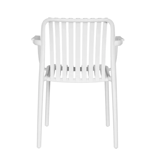 CHAISE DE JARDIN AVEC ACCOUDOIRS POLYPROPYLÈNE BLANCHE EOLIA