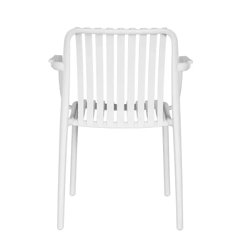 CHAISE DE JARDIN AVEC ACCOUDOIRS POLYPROPYLÈNE BLANCHE EOLIA
