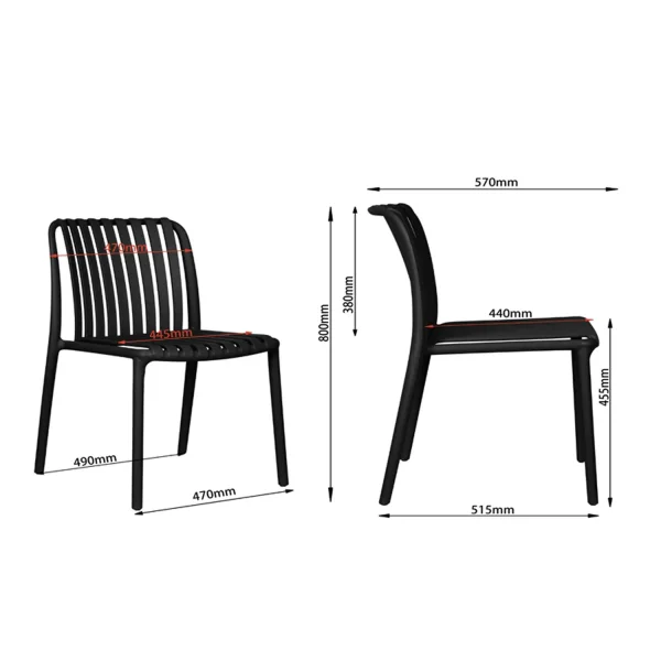 CHAISE DE JARDIN EN POLYPROPYLÈNE SABLE EOLIA