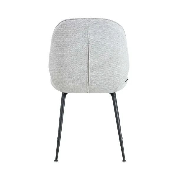 CHAISE ASHCROFT TISSU COULEUR SABLE AVEC PIEDS NOIRS