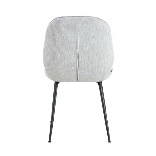 CHAISE ASHCROFT TISSU COULEUR SABLE AVEC PIEDS NOIRS