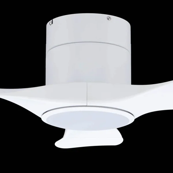 VENTILATEUR DE PLAFOND LED 18W 3 PALES RÉGLABLE BLANC ISELIN