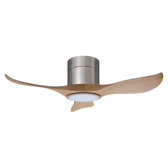 VENTILATEUR DE PLAFOND LED 18W 3 PALES RÉGLABLE NICKEL ISELIN
