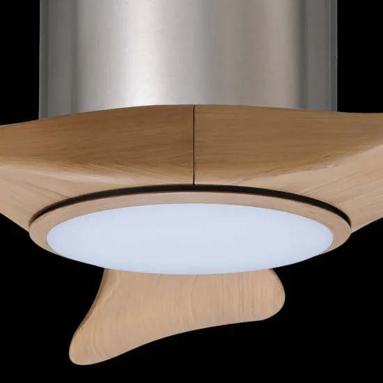 VENTILATEUR DE PLAFOND LED 18W 3 PALES RÉGLABLE NICKEL ISELIN 2