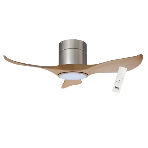 VENTILATEUR DE PLAFOND LED 18W 3 PALES RÉGLABLE NICKEL ISELIN