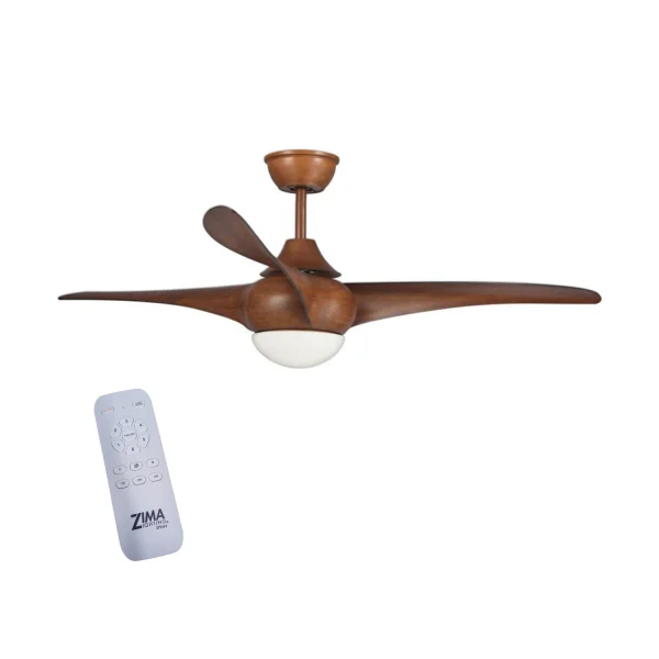VENTILATEUR DE PLAFOND LED 8W 4000K MOTEUR DC PARRISH MARRON