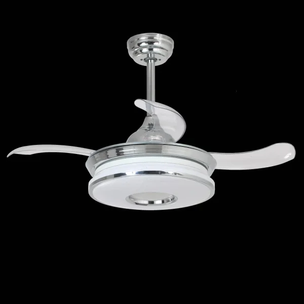 VENTILATEUR DE PLAFOND LED 29W RÉGLABLE PALES RÉTRACTABLES SKALDA