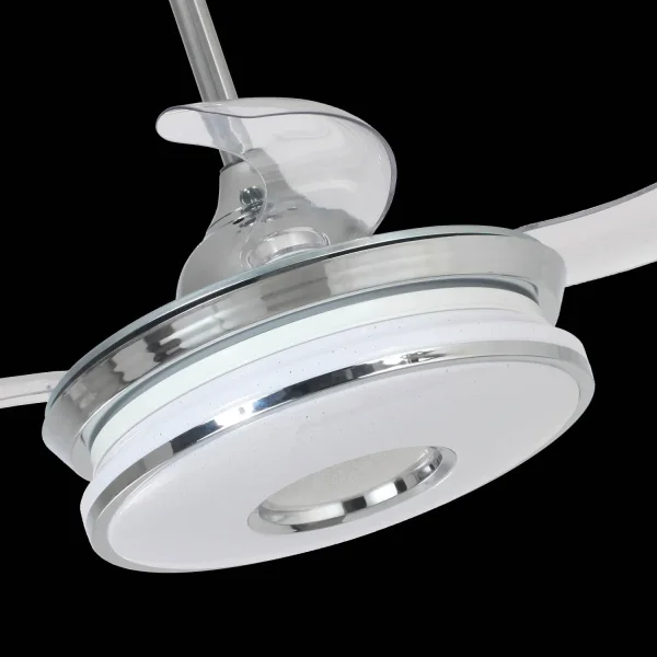 VENTILATEUR DE PLAFOND LED 29W RÉGLABLE PALES RÉTRACTABLES SKALDA
