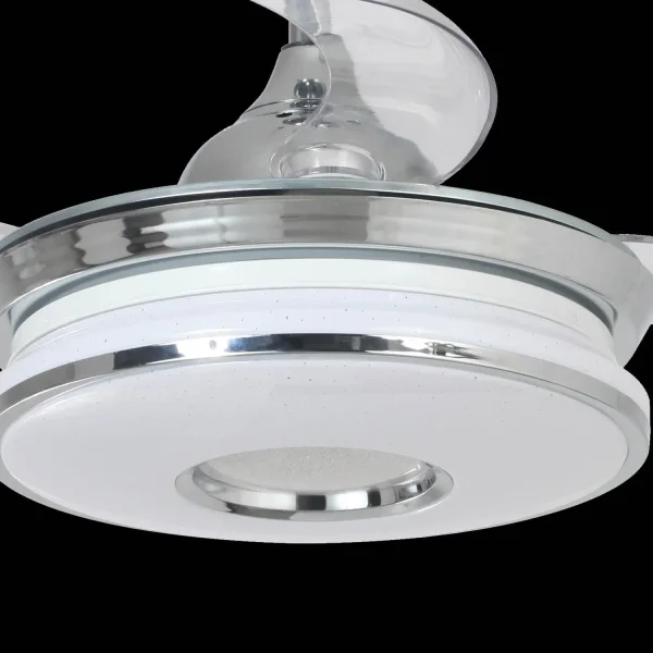 VENTILATEUR DE PLAFOND LED 29W RÉGLABLE PALES RÉTRACTABLES SKALDA