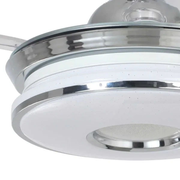 VENTILATEUR DE PLAFOND LED 29W RÉGLABLE PALES RÉTRACTABLES SKALDA