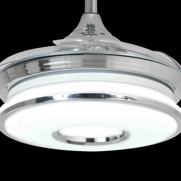 VENTILATEUR DE PLAFOND LED 29W RÉGLABLE PALES RÉTRACTABLES SKALDA