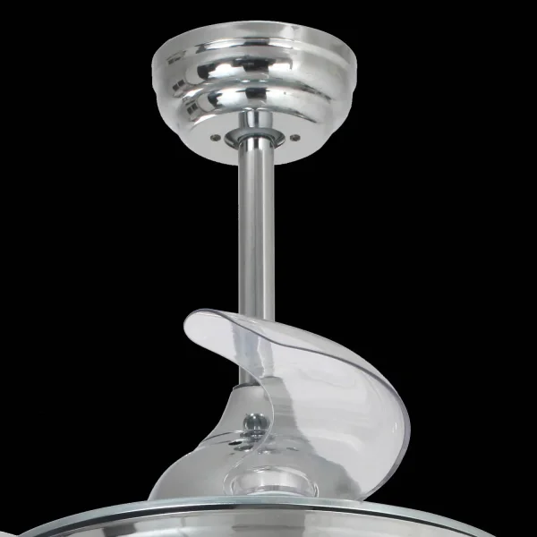 VENTILATEUR DE PLAFOND LED 29W RÉGLABLE PALES RÉTRACTABLES SKALDA