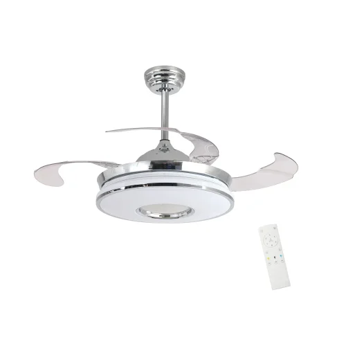 VENTILATEUR DE PLAFOND LED 29W RÉGLABLE PALES RÉTRACTABLES SKALDA