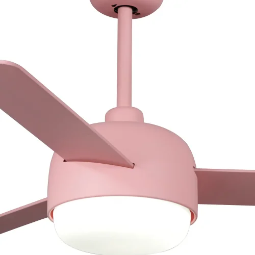 VENTILATEUR DE PLAFOND AVEC LUMIÈRE 24W MOTEUR DC 3 PALES ROSE/BOIS RIVERDALE