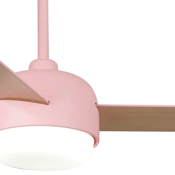 VENTILATEUR DE PLAFOND AVEC LUMIÈRE 24W MOTEUR DC 3 PALES ROSE/BOIS RIVERDALE