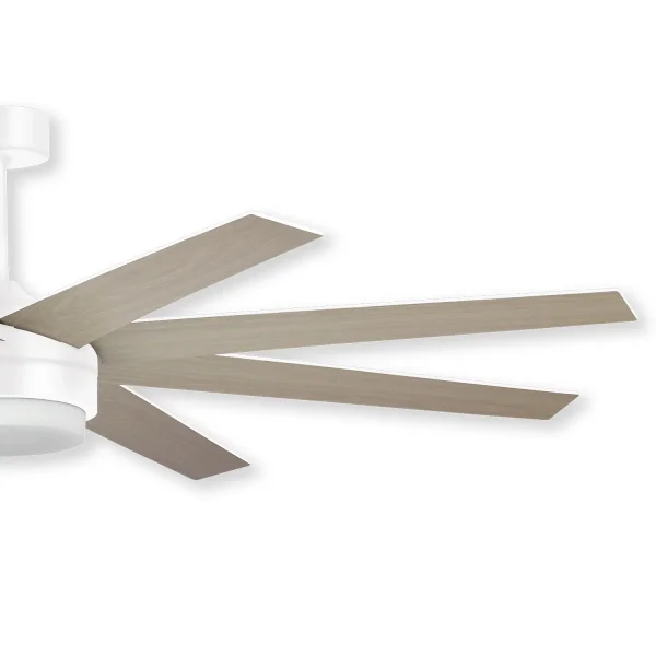 VENTILATEUR DE PLAFOND LED 24W RÉGLABLE 8 PALES MOTEUR DC BLANC SOLEI